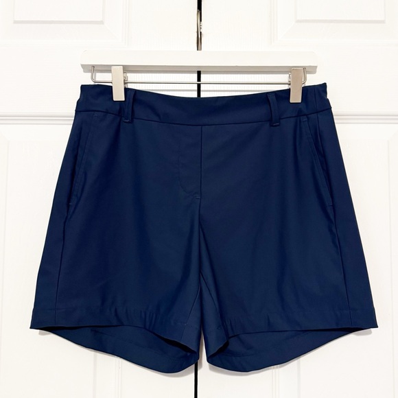 SPANX Pants - Spanx Sunshine Shorts Size Large 6” UPF 50+ Navy Blue Swim Golf Sporty Pull On